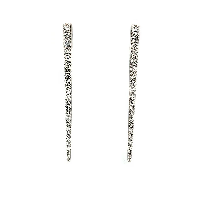 celestial sunburst ring gold Diamond Bar Dangle Earrings