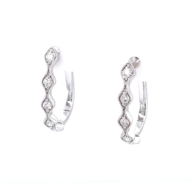 vintage pearl cluster earrings Diamond Hoop Earrings