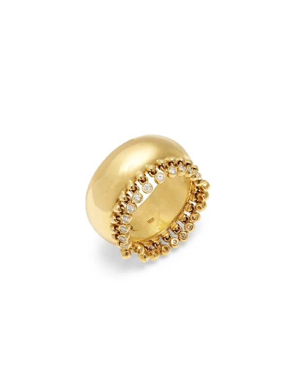 personalized name ring Diamond Tennessee Yellow Gold Ring