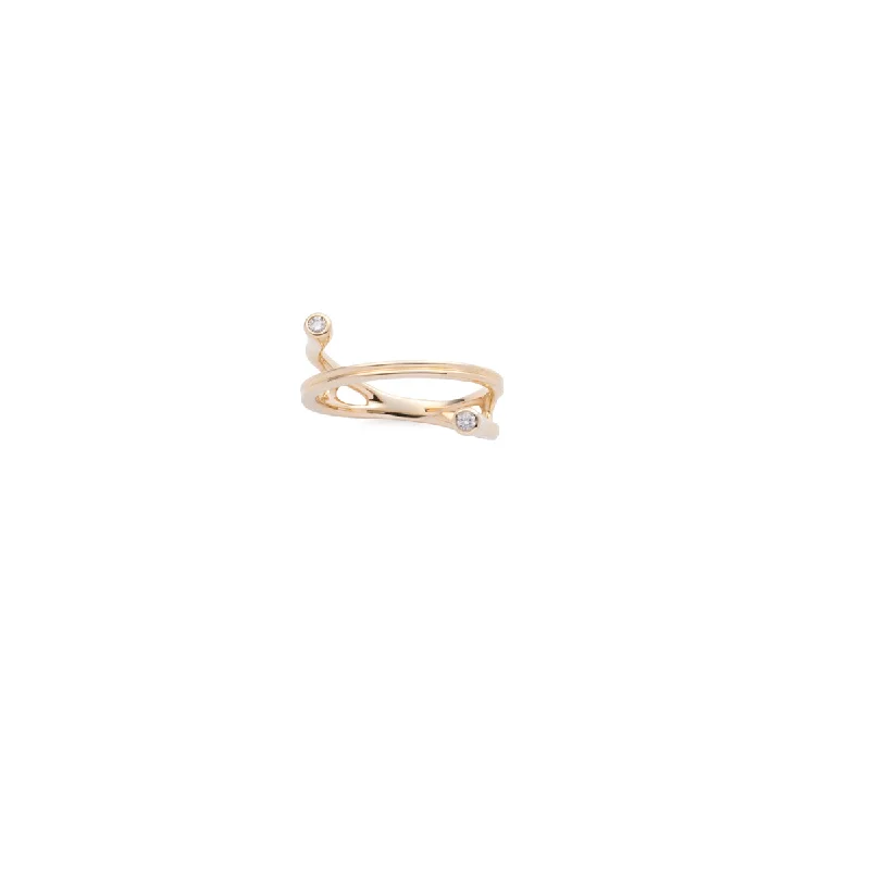 celestial star earrings stud "Drosera" Diamond Ring