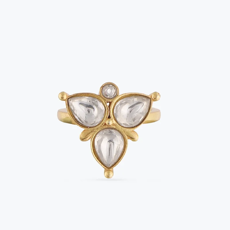 classic gold cuff bracelet Ekaksh Jadau Silver Finger Ring