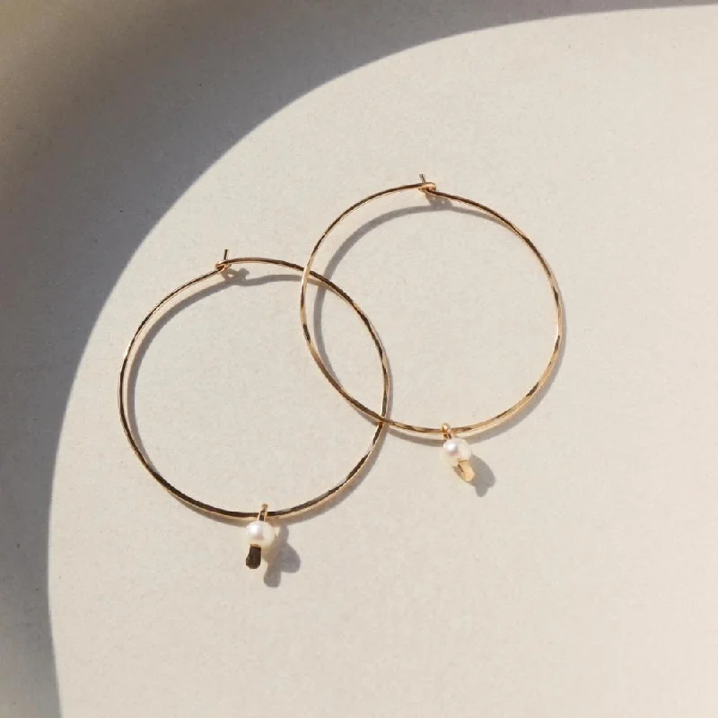 black opal engagement ring Emma Pearl Hoops