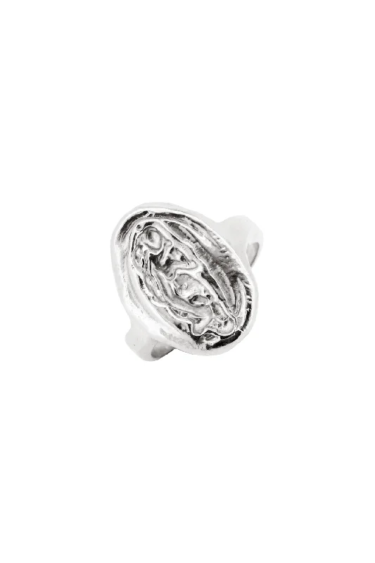 heart-shaped promise ring sterling silver Femina Ring Silver