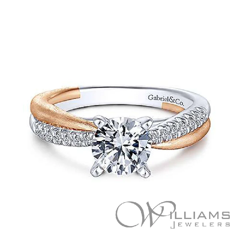 hammered sterling silver band Gabriel & Co. Contemporary 14 Karat Diamond Engagement Ring hammered sterling silver band Gabriel & Co. Contemporary 14 Karat Diamond Engagement Ring