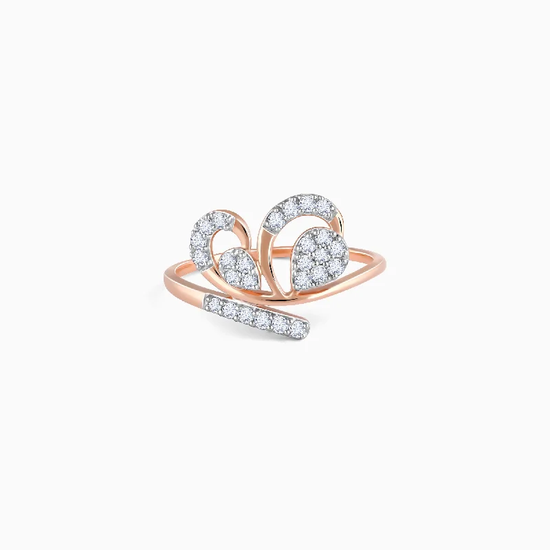 hypoallergenic earrings for sensitive ears Rose Gold Fervor Diamond Ring