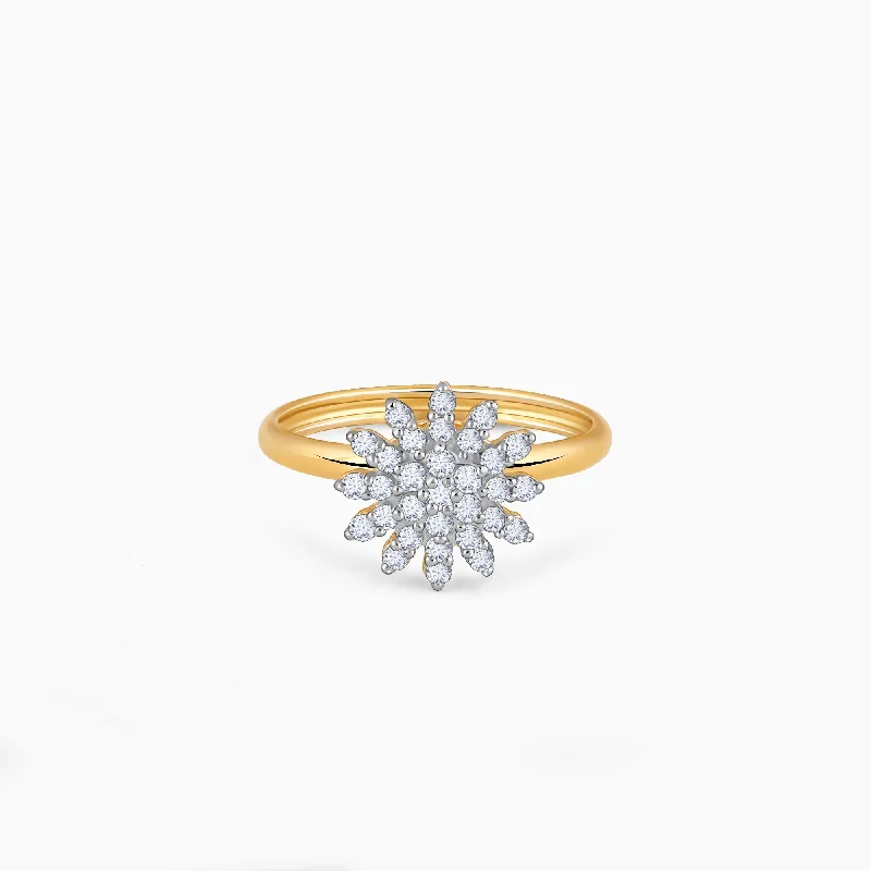 white gold necklace simple Gold Sunflower Radiance Diamond Ring
