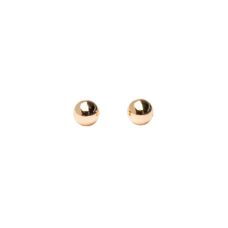 minimalist gold square earrings Gold Ball Studs