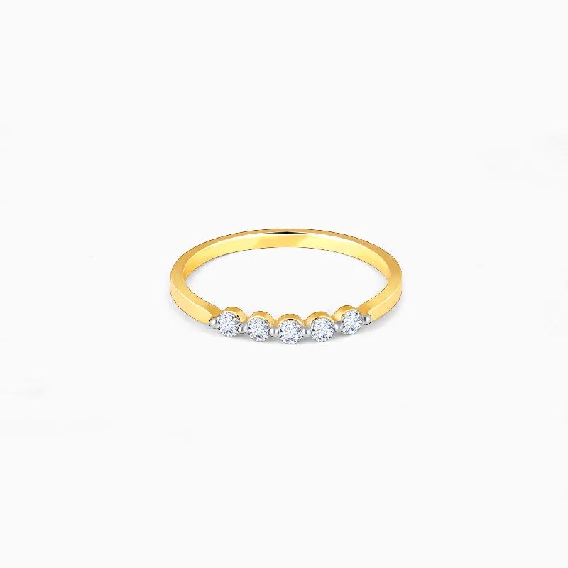 silver moon phase pendant Gold Timeless Elegance Diamond Ring