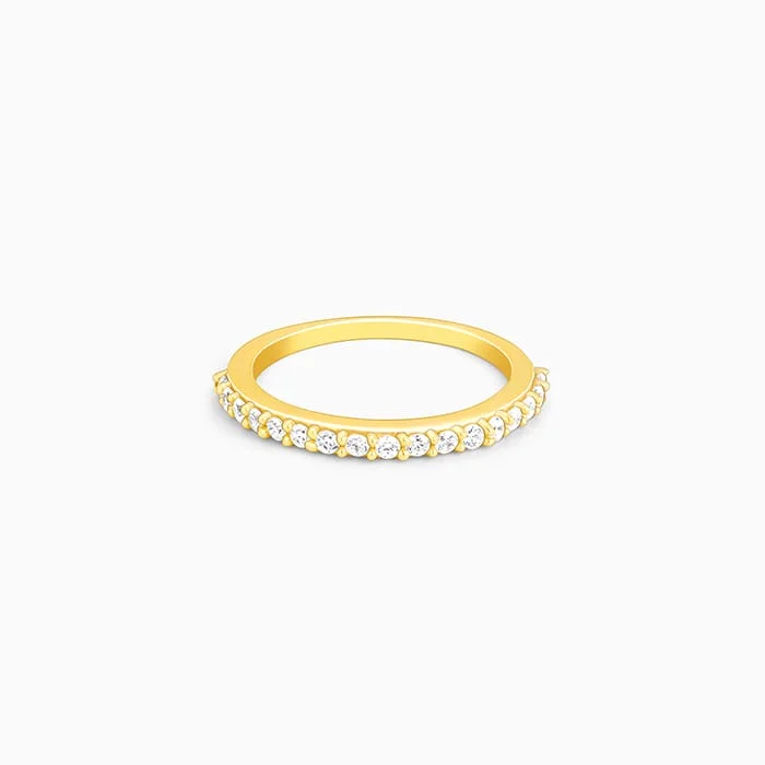 customized infinity bracelet Golden Surrounded By Sparkles Ring
