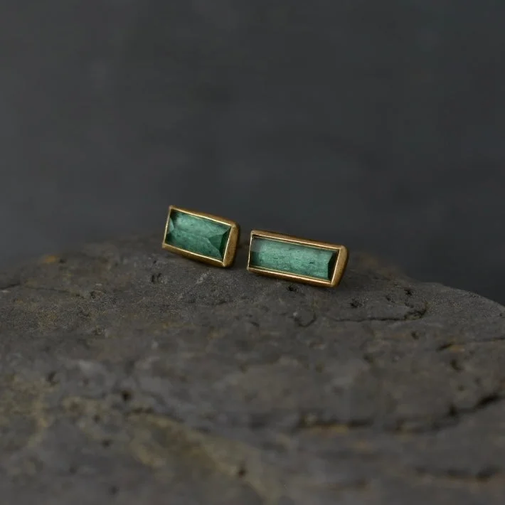 celestial moon and star bracelet Green Tourmaline Stud Earrings