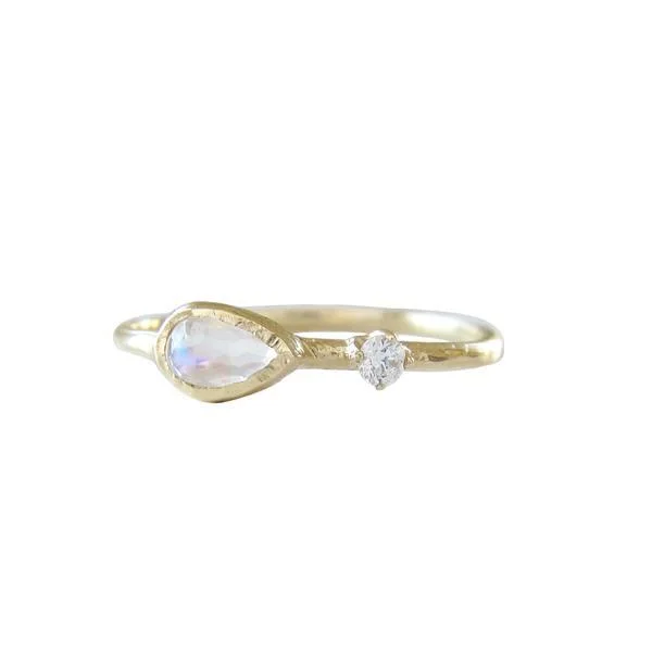 adjustable charm necklace Guiding Light Moonstone Ring