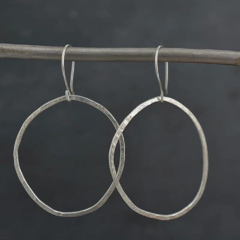 delicate heart stud earrings Happy Hoop Earrings | Medium Silver