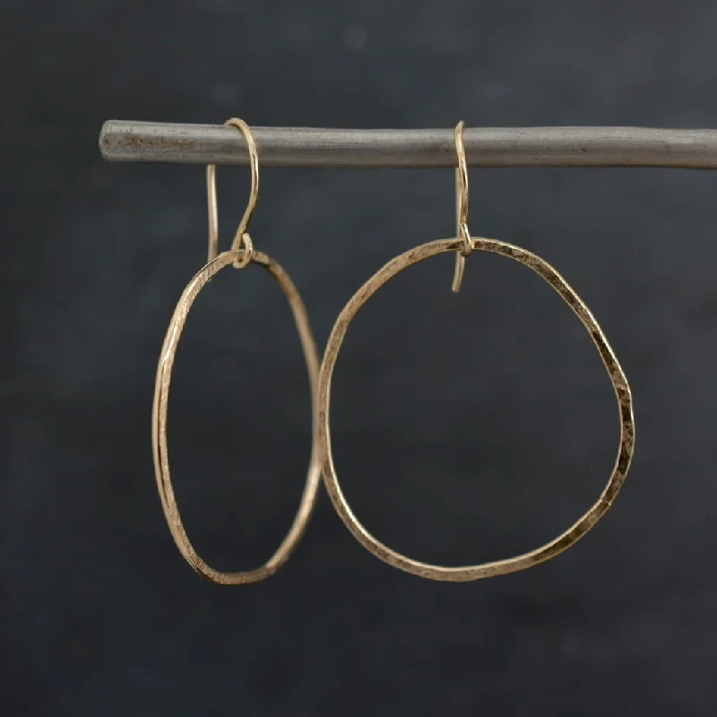 pearl and gold chain earrings Happy Hoop Earrings | Medium Gold