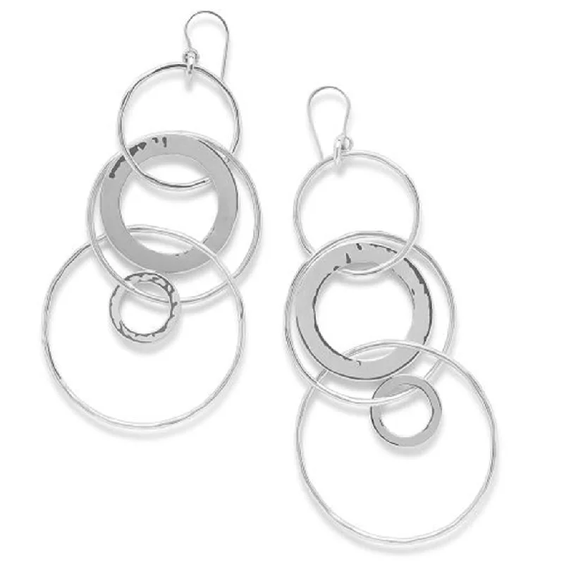 gemstone infinity bracelet Ippolita Sterling Silver Classico Jumbo Hammered Jet Set Earrings