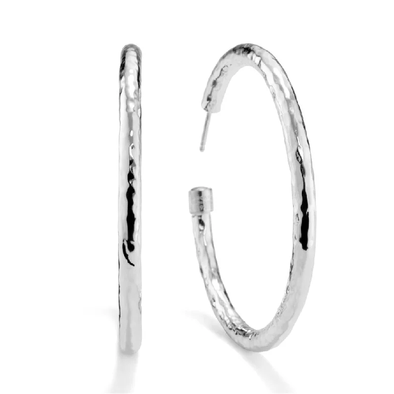 custom zodiac sign ring Ippolita Sterling Silver  Classico Large Hammered Hoop Earrings