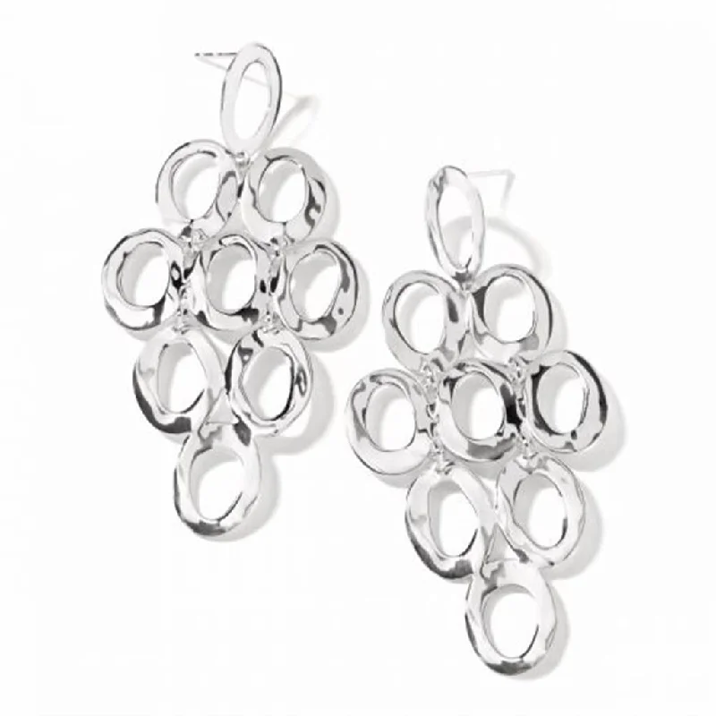 chunky gold chain necklace Ippolita Sterling Silver Open Oval Cascade Earrings
