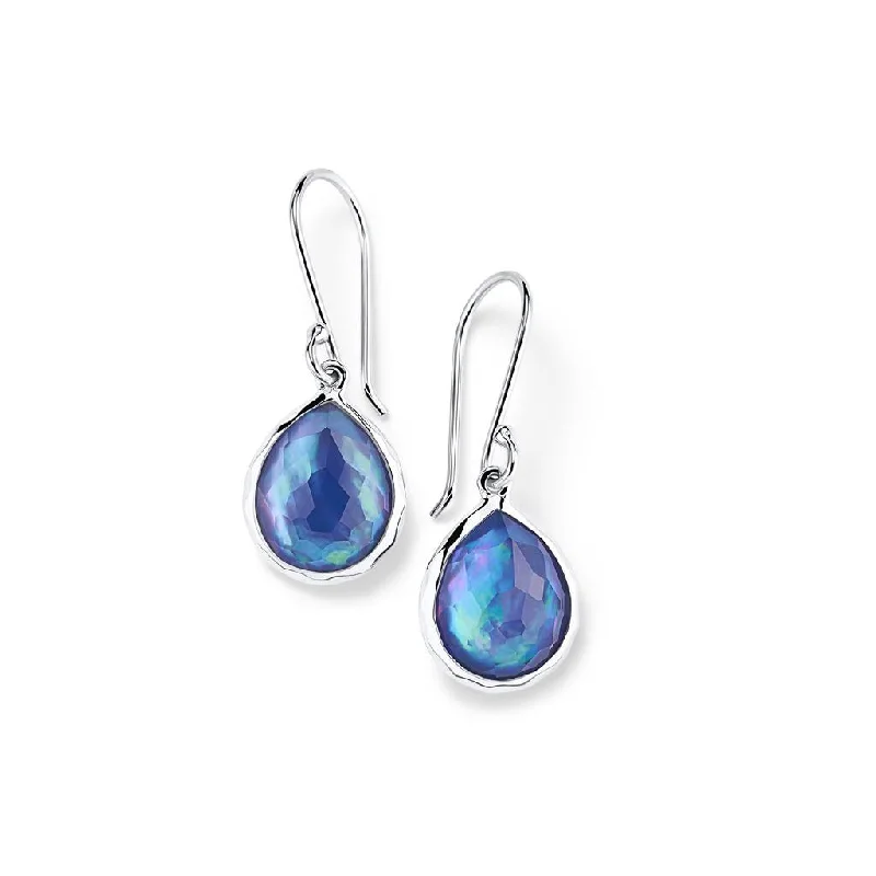 fine silver herringbone necklace Ippolita Rock Candy Small lapis and Mother-of-pearl Drop Earrings in Sterling Silver