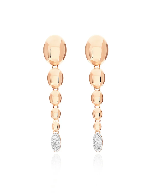 dainty gemstone choker necklace "Ivy" rose gold and diamonds degradé boules pendant earrings dainty gemstone choker necklace "Ivy" rose gold and diamonds degradé boules pendant earrings