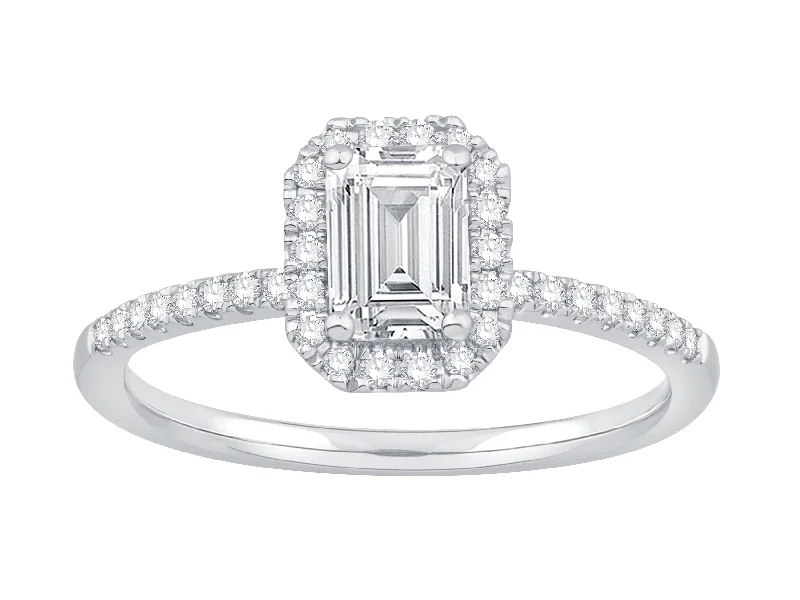 infinity loop ring rose gold 14K White Gold Diamond Engagement Ring (.90ctw)