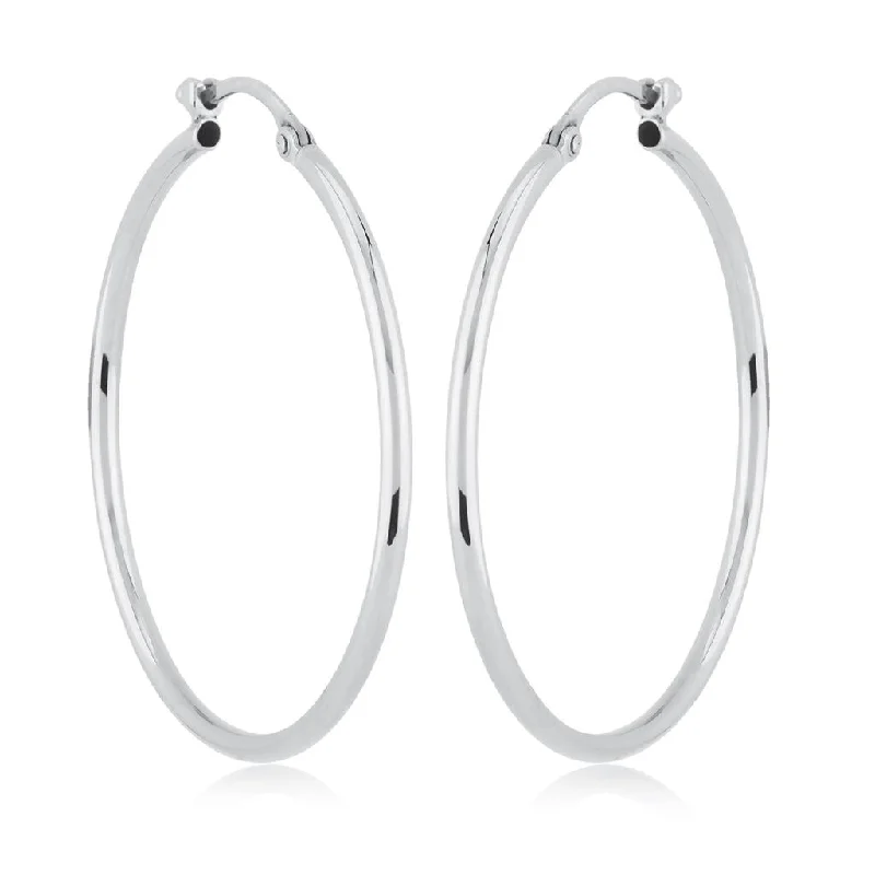 silver wedding band with engraving Large Hoop Earrings