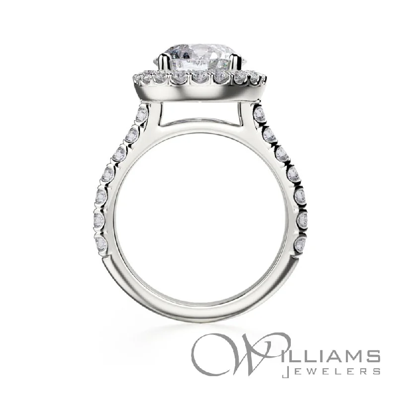 titanium black matte ring Michael M Europa 18 Karat Diamond Engagement Ring