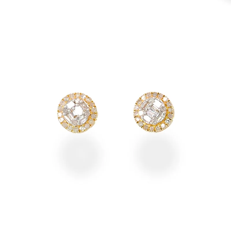 eternity ring for anniversary Micro Heart Shaped Diamond Stud Earrings in 10K Gold