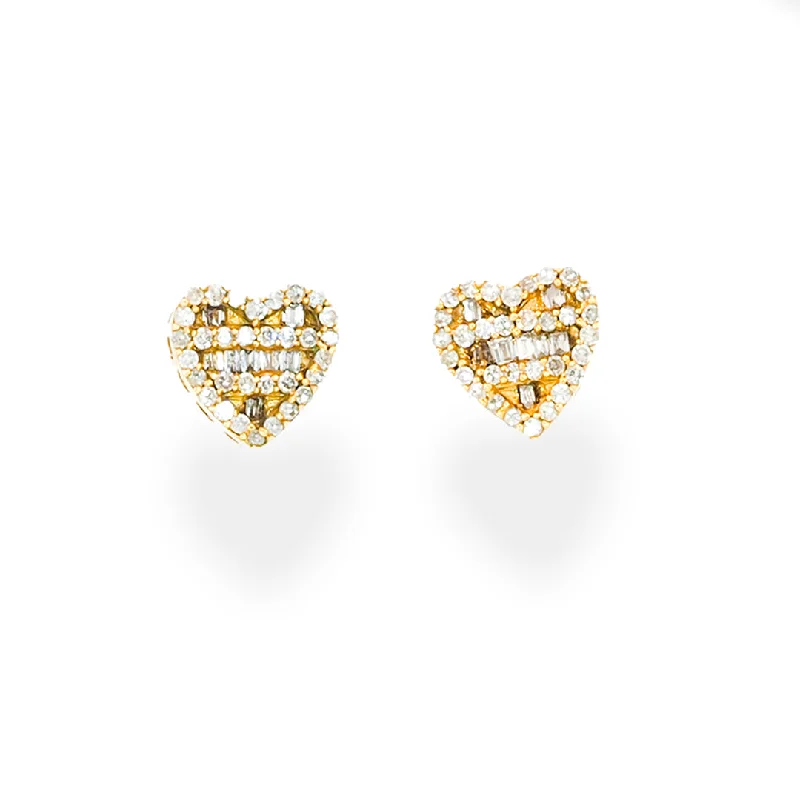 diamond tennis bracelet real Micro Heart Shaped Diamond Stud Earrings in 14K Gold | 0.43 Carat diamond tennis bracelet real Micro Heart Shaped Diamond Stud Earrings in 14K Gold | 0.43 Carat