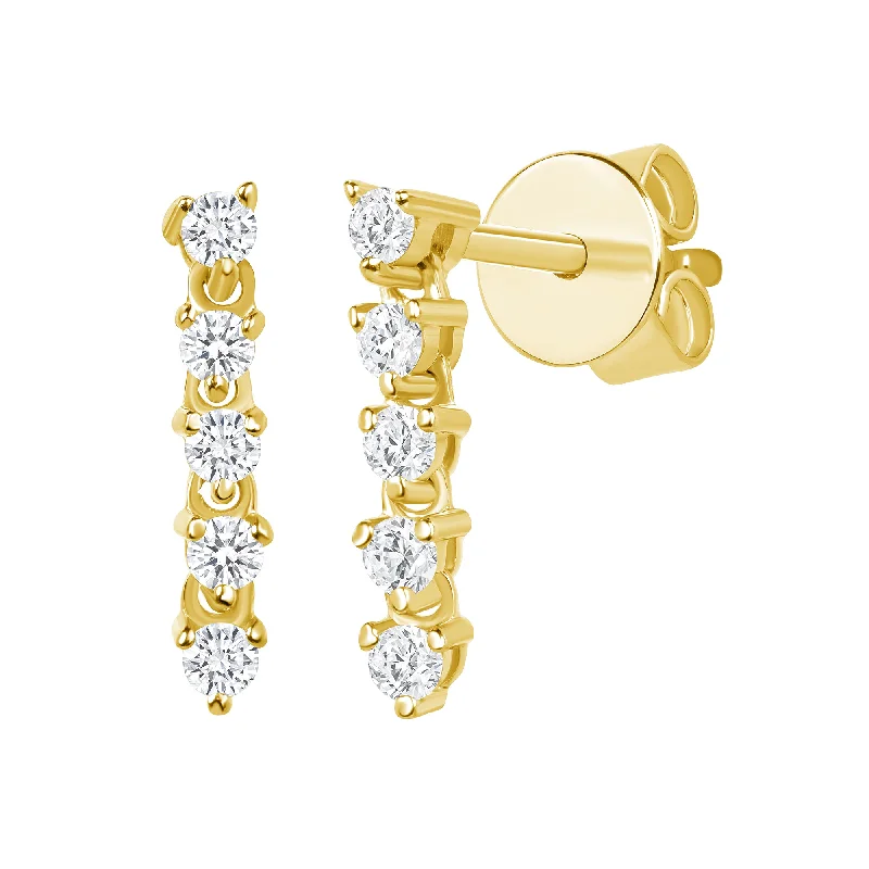 unique emerald green ring MINI DIAMOND DROP TENNIS EARRINGS