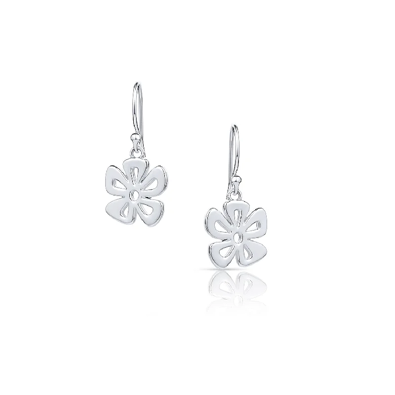 emerald-cut aquamarine necklace Mini Tiki Flower Earring