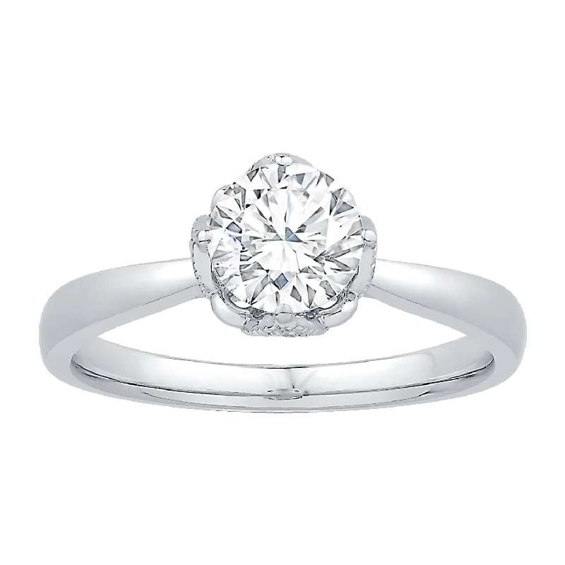 black opal engagement ring 14K White Gold Diamond Engagement Ring (1 1/0ctw)