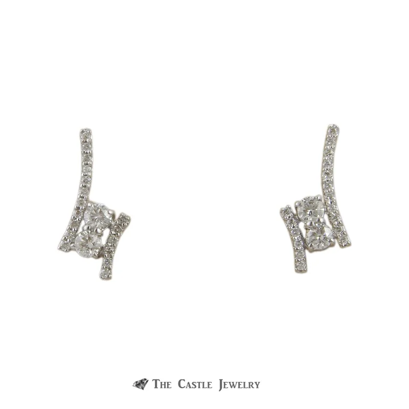 minimal gold ring stack My Love My Best Friend 2 Round .50cttw Diamond Earrings In 14K White Gold minimal gold ring stack My Love My Best Friend 2 Round .50cttw Diamond Earrings In 14K White Gold