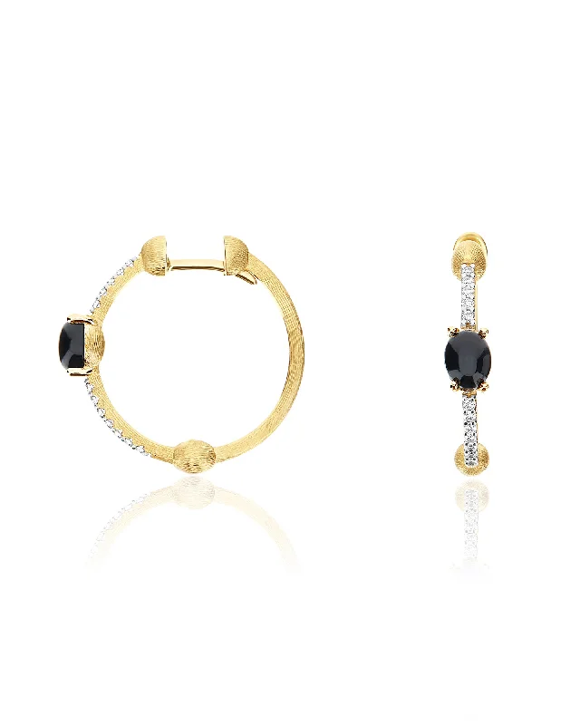 handcrafted braided silver bracelet "Mystery Black" Gold, Black Onyx and diamonds hoop earrings handcrafted braided silver bracelet "Mystery Black" Gold, Black Onyx and diamonds hoop earrings