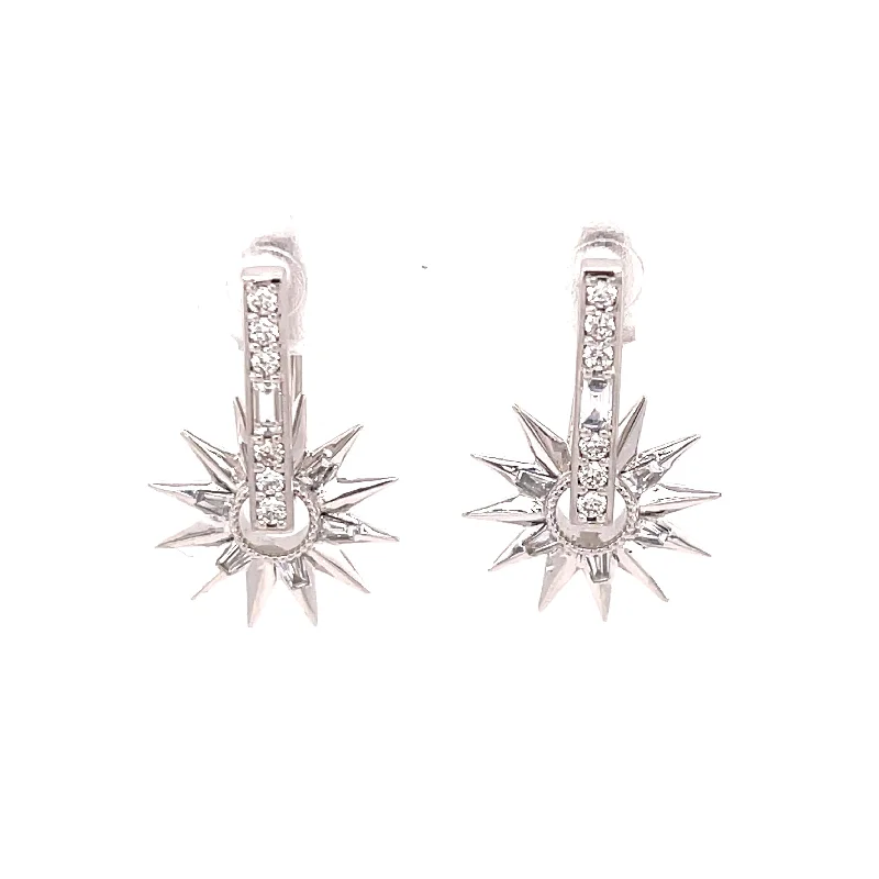 simple crystal pendant necklace Open Starburst Baguette Charms