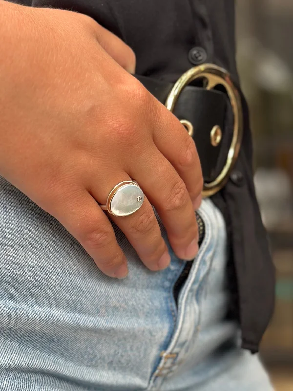 oval cut engagement ring platinum Oval Mother of Pearl