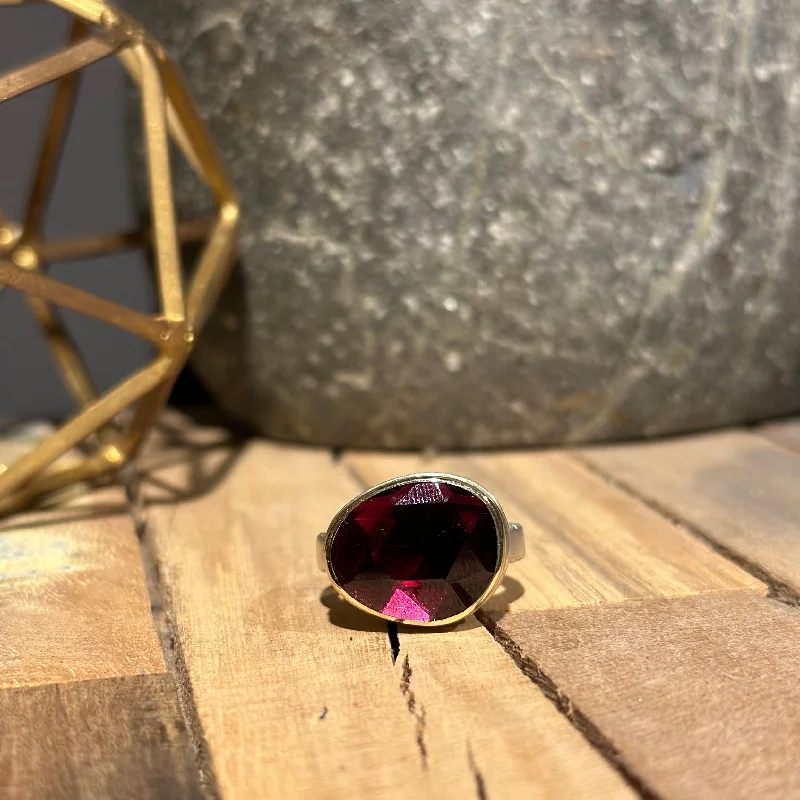 tiny opal stud earrings Oval Rhodolite Garnet