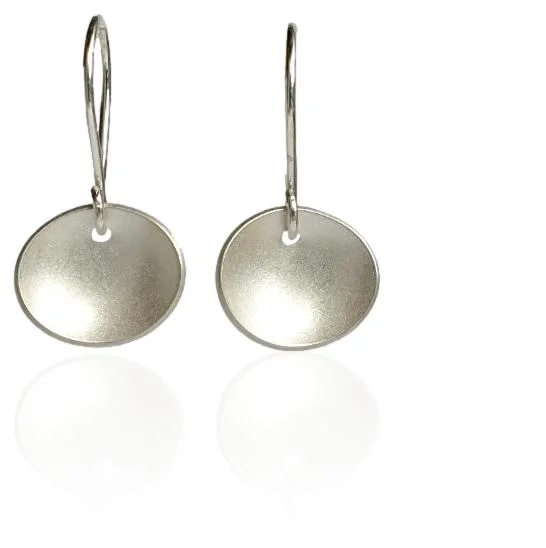 elegant art deco necklace Oval Sun Drop Earrings / Sterling Silver