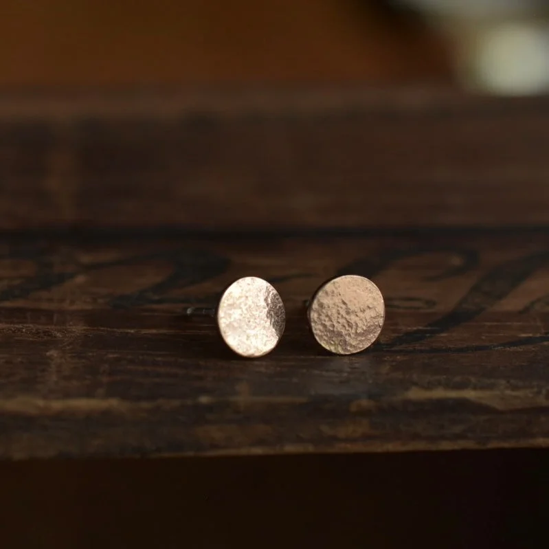 silver Celtic knot necklace Pebble Studs / Gold Filled