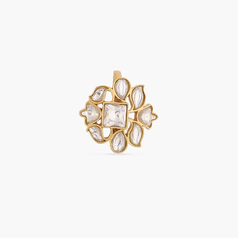 wedding band with diamonds Peony Jadau Finger Ring