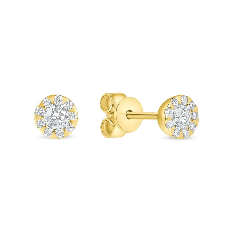 opal gemstone halo ring PETITE DIAMOND STUD EARRINGS