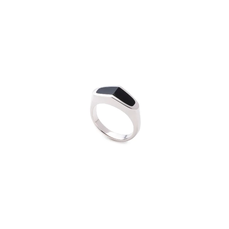 handcrafted raw crystal pendant 【Made-To-Order】 "EQUINOX"-Pyramid Onyx Ring