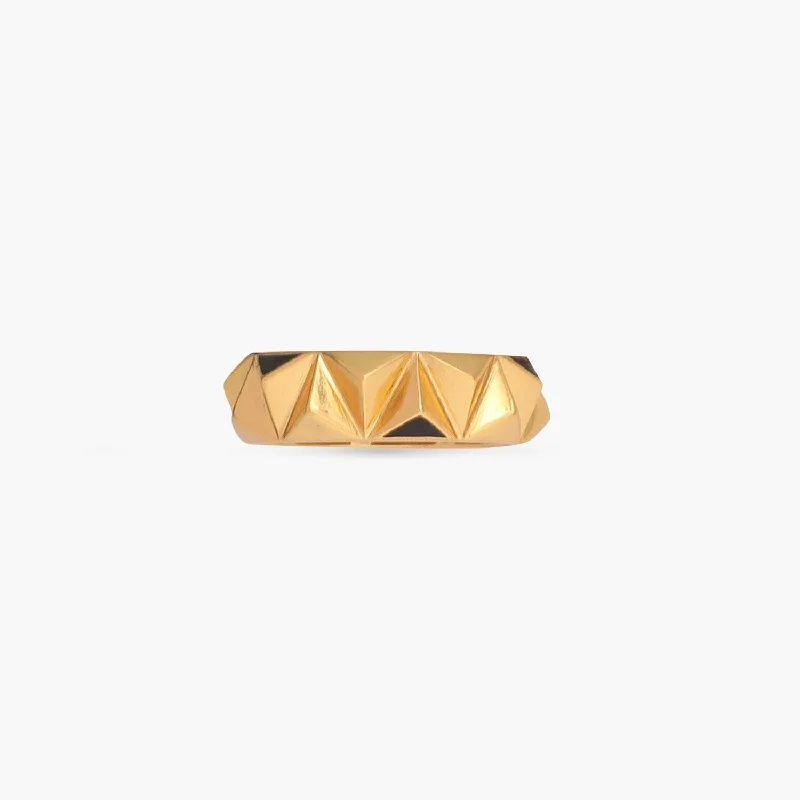 gold mesh bangle bracelet Pyramid Band Silver Finger Ring