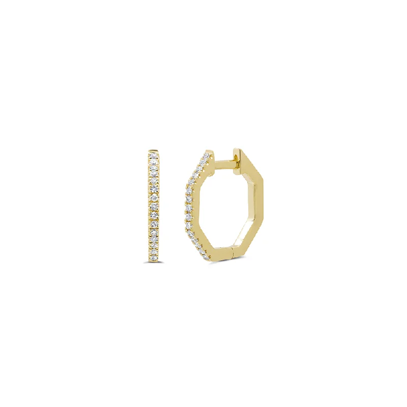 gold wedding band for men Love Bolt Hex Huggie (Large)