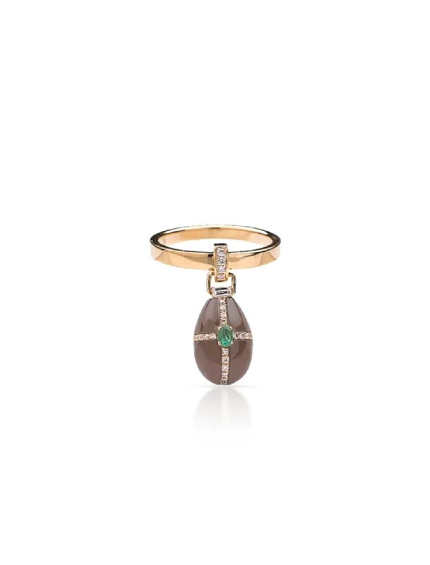 celestial sun charm anklet Enchanted Egg Charm, 14K Yellow Gold, Grey Moonstone + Emerald Flip Ring celestial sun charm anklet Enchanted Egg Charm, 14K Yellow Gold, Grey Moonstone + Emerald Flip Ring
