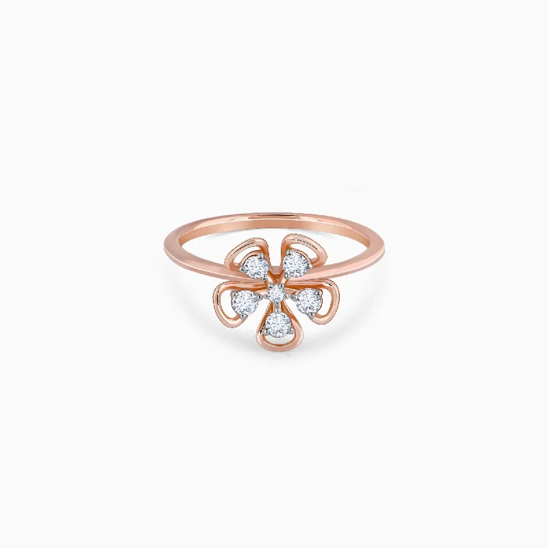 minimalist horseshoe necklace gold Rose Gold Cute Bloom Ring