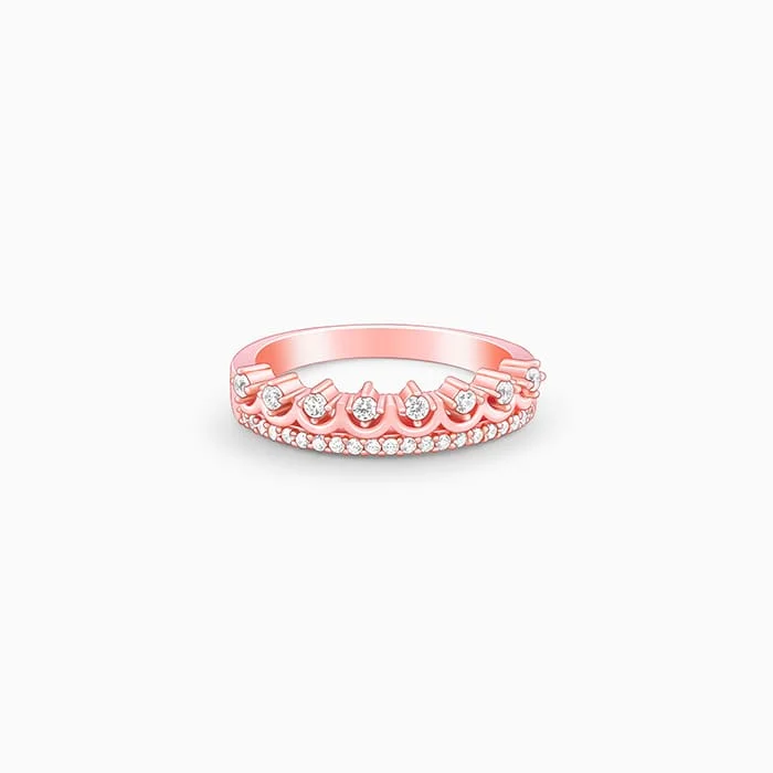 men’s black titanium ring Rose Gold Reina Ring