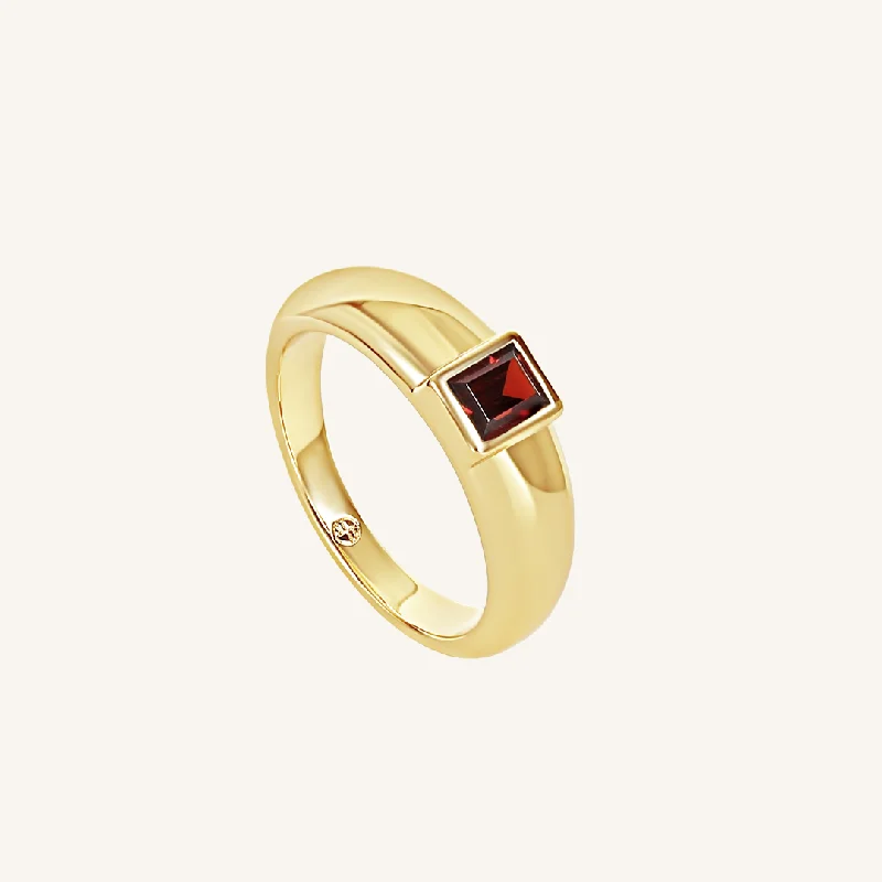hammered sterling silver band Rouge Ring