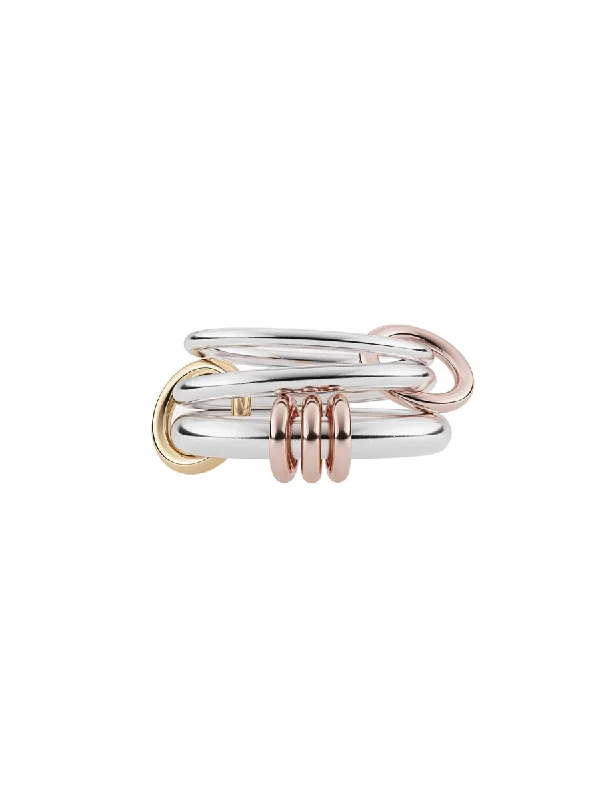 leather cuff bracelet men Orion SG Sterling Silver, Yellow and Rose Gold Ring