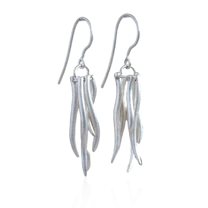 minimalist clover charm bracelet Sea Grass Earrings