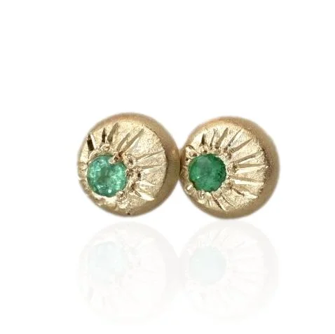 silver wave ring dainty Shooting Star Studs | Emerald