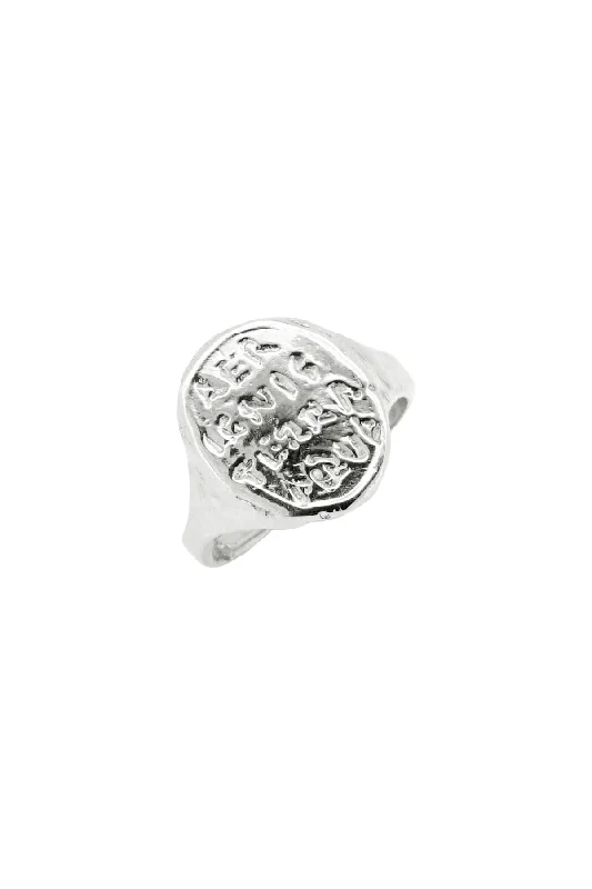 yellow sapphire engagement ring Sigil Signet Silver